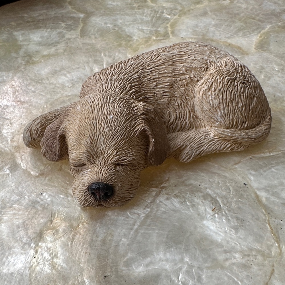 Sandra Brue Sandicast Lil Snoozer S02 Vintage Golden Retriever Puppy Size 3.5"